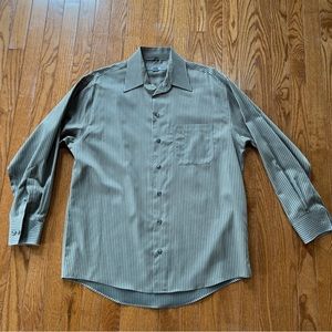 Men’s Olive Green Striped Shirt